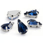 50pcs 5*8/6*10mm Thin Drop Sew On Rhinestone With Silver Claw Crystal for Dress Shoes Crafts