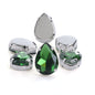 50pcs 10*14/13*18mm Sew on Rhinestone Glass Crystal with Silver Claw Stones for Cloth Making