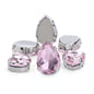 50pcs 10*14/13*18mm Sew on Rhinestone Glass Crystal with Silver Claw Stones for Cloth Making