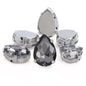 50pcs 10*14/13*18mm Sew on Rhinestone Glass Crystal with Silver Claw Stones for Cloth Making