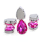 50pcs 10*14/13*18mm Sew on Rhinestone Glass Crystal with Silver Claw Stones for Cloth Making