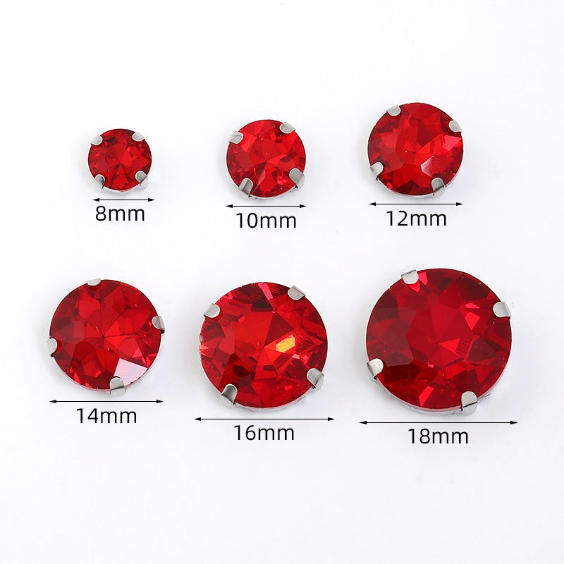 14mm Four-corner Gem Flower Claw Rhinestone with Bottom Support Hand Stitched Clothing Accessories Footwear Accessories