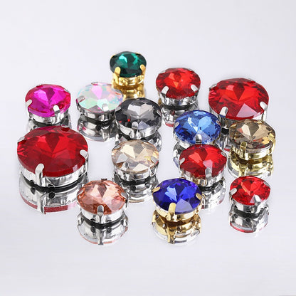 14mm Four-corner Gem Flower Claw Rhinestone with Bottom Support Hand Stitched Clothing Accessories Footwear Accessories