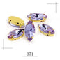 20pcs Leaf Shape Glass Rhinestones with Claw Stitched on Crystal Stones for Clothes Sewing Accessories 5*10mm/4*8mm