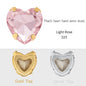 Heart Shape Glass Pointback K9 Crystal with Gold Bottom Sew on Rhinestone DIY Clothing Decoration