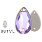 11 * 18Mm water drop flat buckle handmade perforated hand sewn drill clothing accessories high-grade rhinestone water drop hand sewn stone