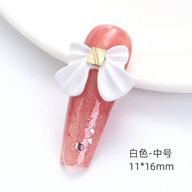 2PCS Bow Nail Decoration Crystal Metal Alloy Nail Art Rhinestones In The Shape of Bows for Nail Art Decoration