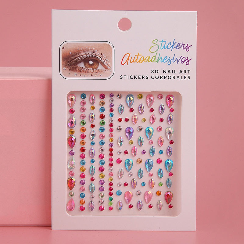 Children's Stage Performance Face Stickers Stickers Crystal Eyes Rhinestone Stickers Swarovski