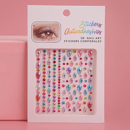 Children's Stage Performance Face Stickers Stickers Crystal Eyes Rhinestone Stickers Swarovski