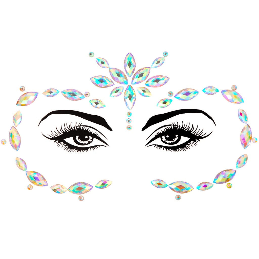 EDM Electronic Music Festival Face Pasters Eyebrow Stick-on Crystals Resin Drill Carnival Diamond Sticker Masquerade Face Decoration