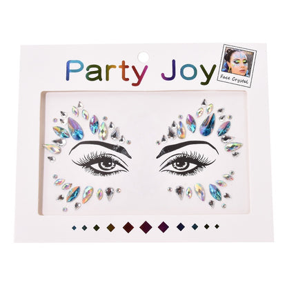 Electronic Music Festival Face Pasters Children's Stage Performance Face Stickers Stickers Crystal Eyes Rhinestone Stickers