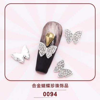 3D Nail Art Charms  Alloy Nail Jewelry Transparent Shiny Charm Metal Gemstone Fashion DIY Nail Art Decorations