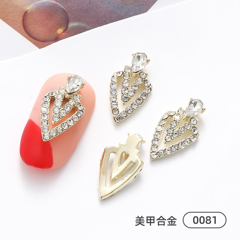 Nail Small Bee Alloy Bow Rhinestone Ornaments Metal Japanese Jewelry