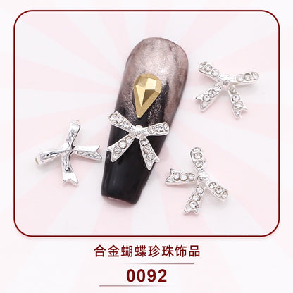 3D Nail Art Charms  Alloy Nail Jewelry Transparent Shiny Charm Metal Gemstone Fashion DIY Nail Art Decorations