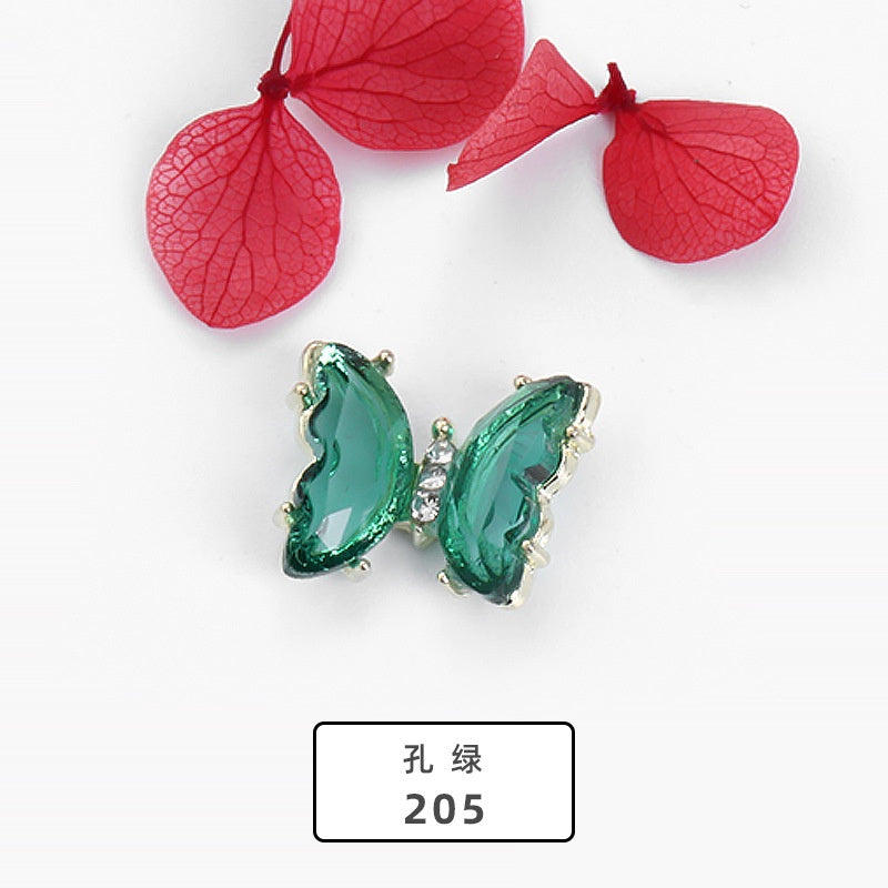 【2pcs】New Design Gem Designs Nail Butterfly Alloy Crystal Stones For Nail Art Decoration