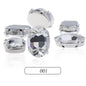 6X8/8X10mm 10pcs Oval Shape Glass Rhinestones With Silver Sew On Crystal Stone Strass Diamond For Clothes Dress and Crafts Embellishments