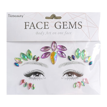 Tattoo Sticker Face Rhinestone Diamond Forehead Stickers Creative Stage Beauty Stickers Face Pasters