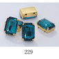 Rectangle Shape 10X14 13X18mm Glass Rhinestones With Claw Sew On Stone Strass Diamond For Clothes Rhinestones for Crystal Crafts