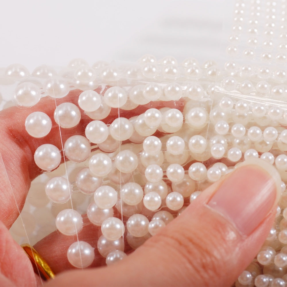 Hot Selling Pearl DIY Modified Crystal Interior Mobile Phone Decoration Children's Sticker Pearl Bumper Stickers 3-6mm