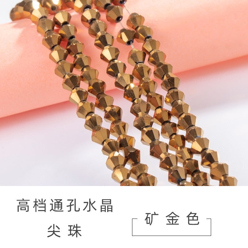 4mm 21 Colors Bicone Shaped Crystal Stone Loose Necklace Bracelet Earring Glass Rhinestone Beads
