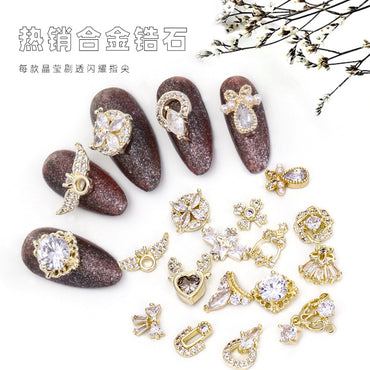 New Alloy Zircon Nail Accessories DIY Nail Paste Luxury Accessories