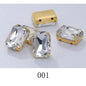 Rectangle Shape 10X14 13X18mm Glass Rhinestones With Claw Sew On Stone Strass Diamond For Clothes Rhinestones for Crystal Crafts