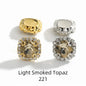 TonyBead12mm 10/20pcs Gemstone Flower Rhinestone Round Crystal Pointback Strass Jewerlry Stone With Claw DIY Sewing Buttons In Clothes