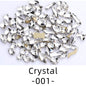 50pcs Flat Back Crystal Nail Parts Hearts 50 Pieces 3D Glass Rhinestones for Needlework Decoration Glitter Gems Design Fac
