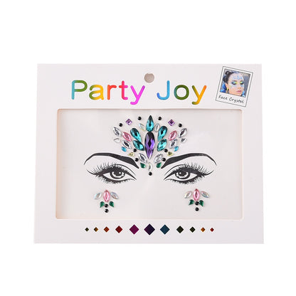 Electronic Music Festival Face Pasters Children's Stage Performance Face Stickers Stickers Crystal Eyes Rhinestone Stickers
