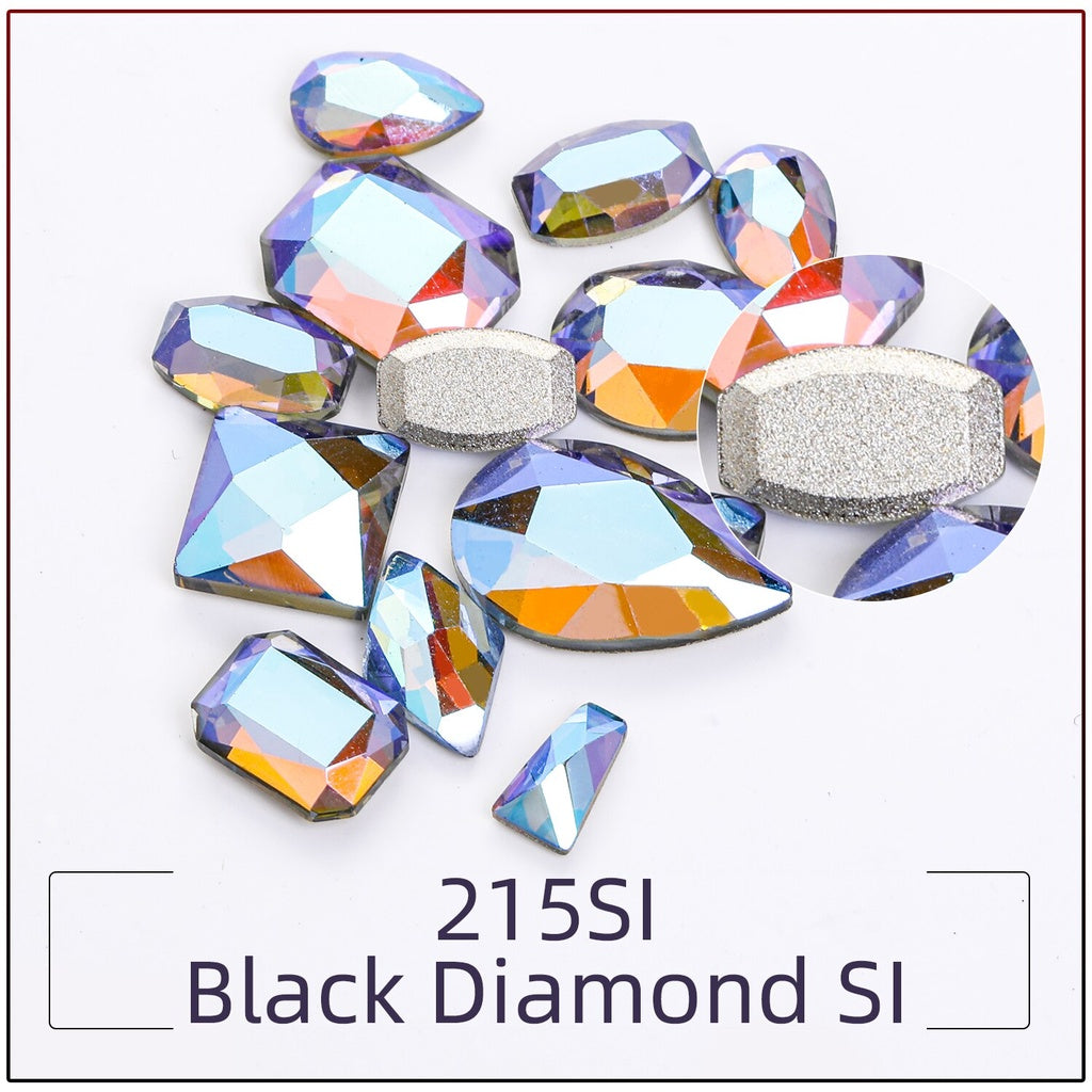 TonyBead 20Pcs Mixed Shape Flatback Stone Gem Glass Nail Art Rhinestone For Jewelry Making Loose Strass Crystal Nail Accessories Nail Drill kuku
