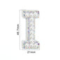 TonyBead 26 English Alphabet A-Z Pearl Letter Patches Rhinestone Patch Sewing On Patches Stripe Badge DIY Name