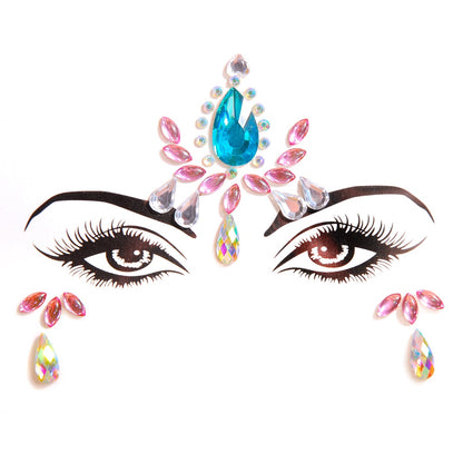 EDM Electronic Music Festival Face Pasters Eyebrow Stick-on Crystals Resin Drill Carnival Diamond Sticker Masquerade Face Decoration