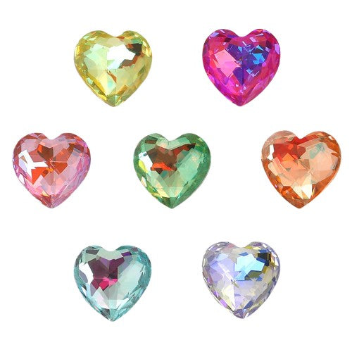 10mm Heart Dome Surface Glass Crystal K9 Nail Art Rhinestone for DIY Jewelry Making