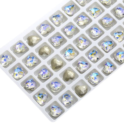 10mm Heart Dome Surface Glass Crystal K9 Nail Art Rhinestone for DIY Jewelry Making