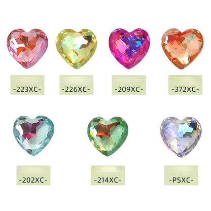 10mm Heart Dome Surface Glass Crystal K9 Nail Art Rhinestone for DIY Jewelry Making