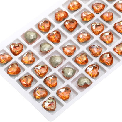 10mm Heart Dome Surface Glass Crystal K9 Nail Art Rhinestone for DIY Jewelry Making