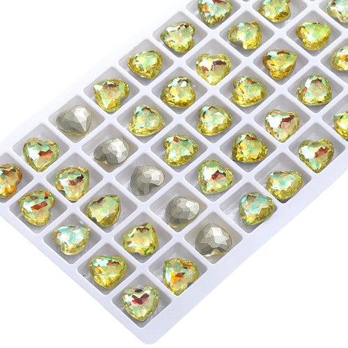 10mm Heart Dome Surface Glass Crystal K9 Nail Art Rhinestone for DIY Jewelry Making