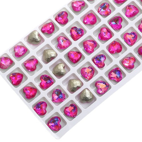10mm Heart Dome Surface Glass Crystal K9 Nail Art Rhinestone for DIY Jewelry Making