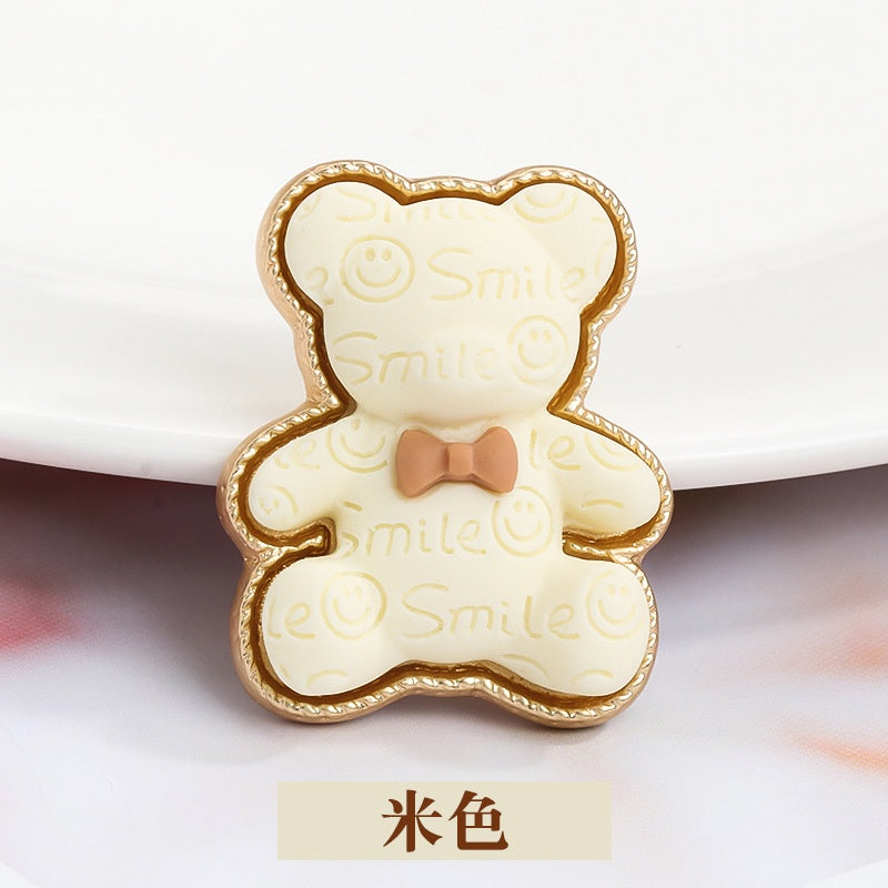 Cartoon Alloy Animal Bear Diy Phone Case Accessories Crocs Handmade Gum Decorative Ornament Accessories