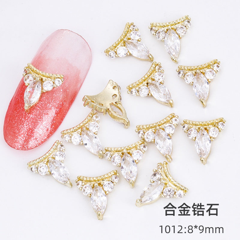 New Alloy Zircon Nail Accessories DIY Nail Paste Luxury Accessories