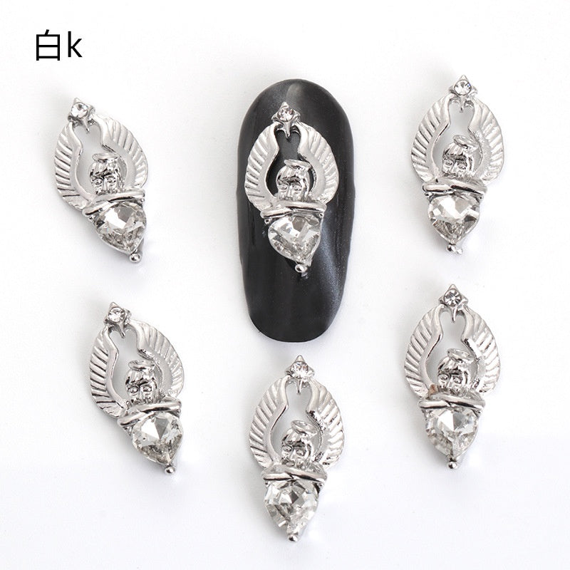 Nail Art Rhinestone Charms 2PCS Metal Alloy Logo 3D Nail Art Jewelry Decoration Accessories for Nails
