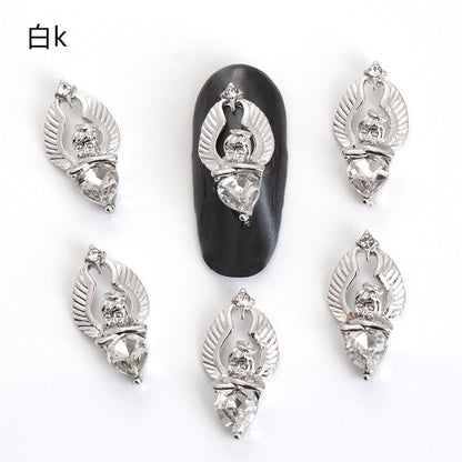 Nail Art Rhinestone Charms 2PCS Metal Alloy Logo 3D Nail Art Jewelry Decoration Accessories for Nails