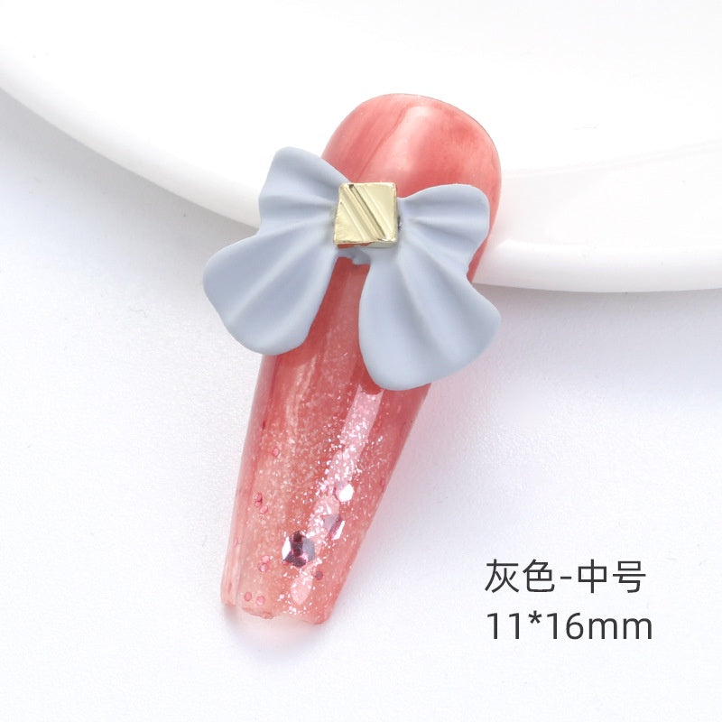 2PCS Bow Nail Decoration Crystal Metal Alloy Nail Art Rhinestones In The Shape of Bows for Nail Art Decoration
