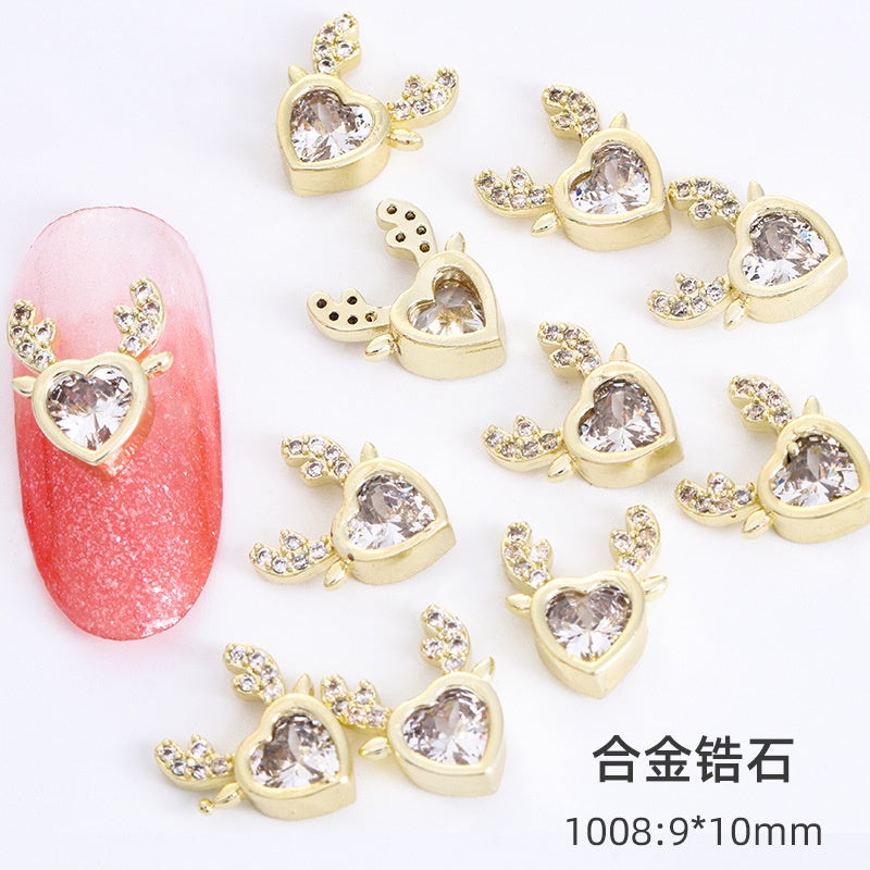 New Alloy Zircon Nail Accessories DIY Nail Paste Luxury Accessories