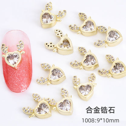 New Alloy Zircon Nail Accessories DIY Nail Paste Luxury Accessories