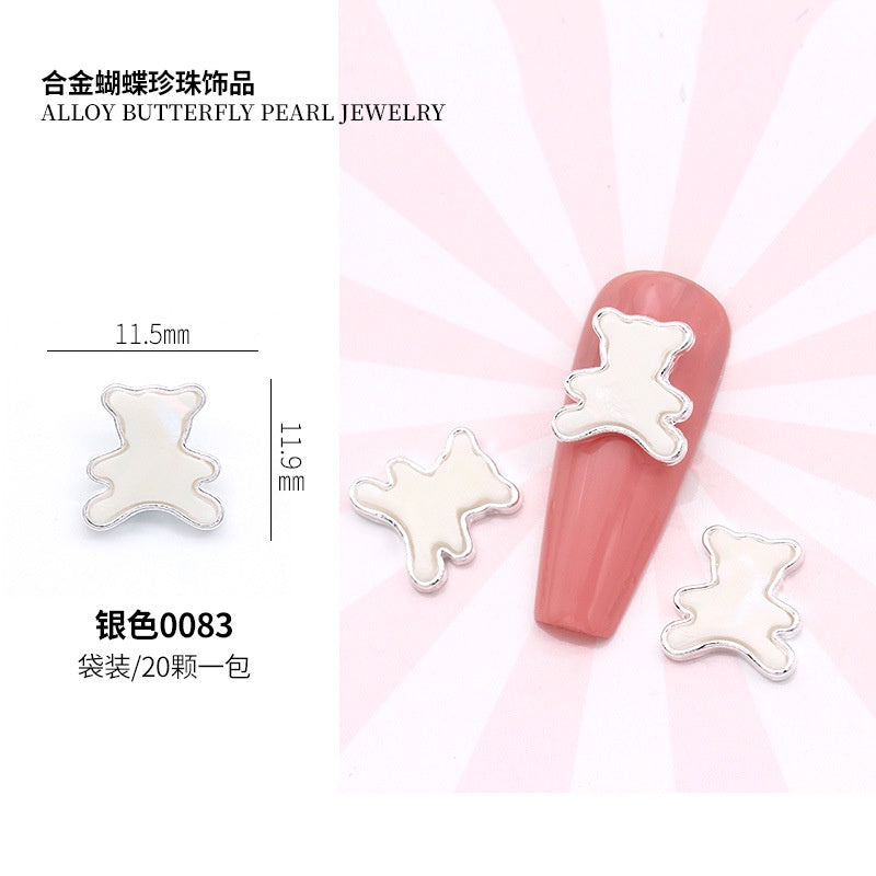 Luxury Quality Alloy Metal Crystal 3d Nail Fashion Alloy Gold Diy Nail Art Decorations Jewelry