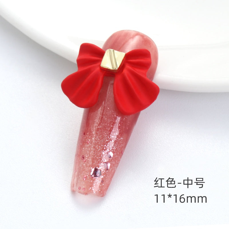 2PCS Bow Nail Decoration Crystal Metal Alloy Nail Art Rhinestones In The Shape of Bows for Nail Art Decoration