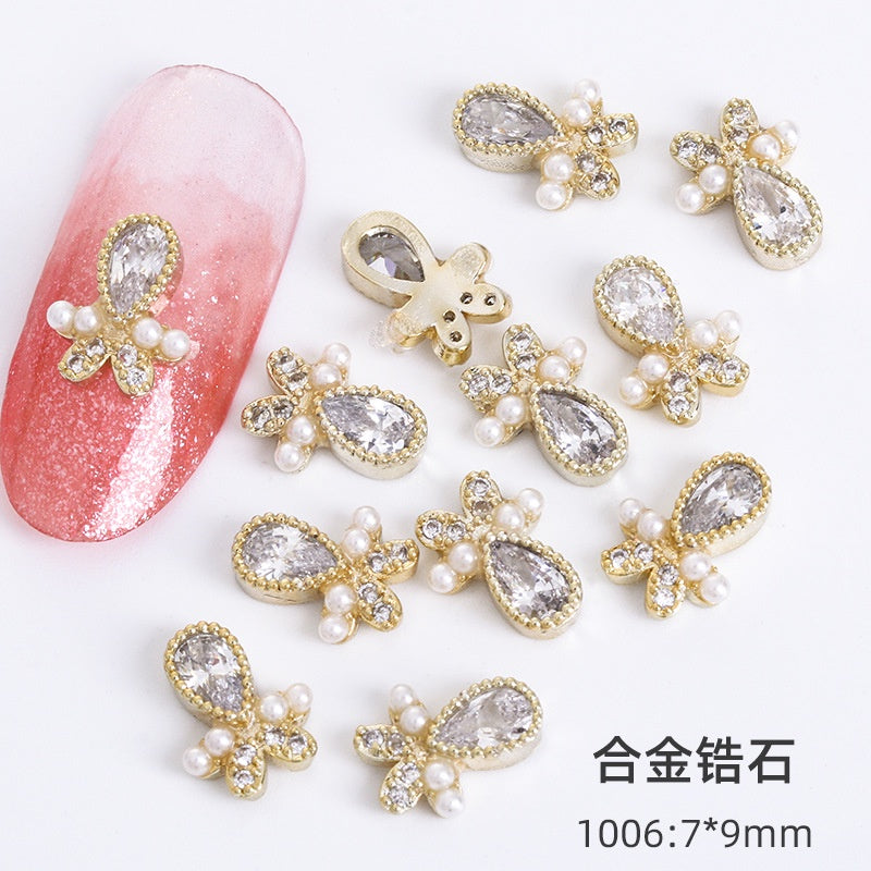 New Alloy Zircon Nail Accessories DIY Nail Paste Luxury Accessories