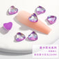 50PCS 4/6/8mm Resin Heart Mocha Fluorescent Nail Nail Patch  Ice Through Love Decoration