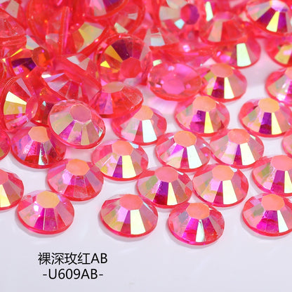 5mm 6mm Round Flatback High Quality Resin Gem Rhinestone DIY for Garment Nail Art Rhiestone